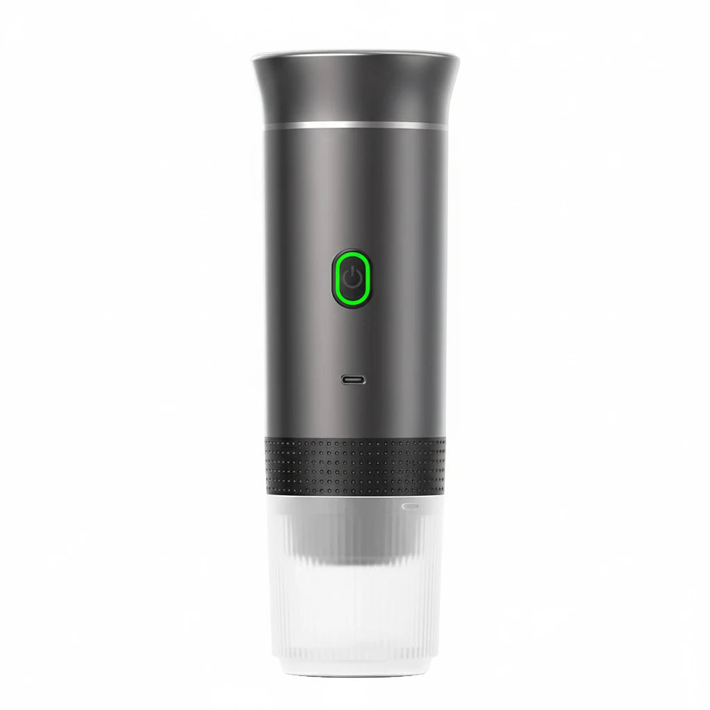 Bærbar espressomaskin Grå metallic – 20 bar espresso uansett hvor du er